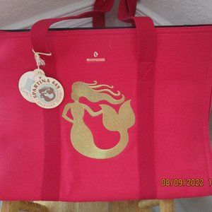 New Spartina 449 Pink Canvas Mermaid Carry All Tote NWT